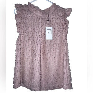 THML Pink Textured Blouse